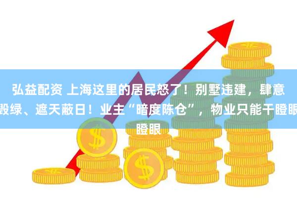 弘益配资 上海这里的居民怒了！别墅违建，肆意毁绿、遮天蔽日！业主“暗度陈仓”，物业只能干瞪眼